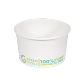 GREEN CHOICE Dessert Tub - White PLA - 1000pcs - 3 Sizes