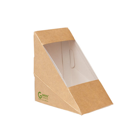 GREEN CHOICE Sandwich Box Kraft PLA - Medium - 500pcs
