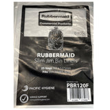 Rubbermaid Slim Jim Bin Liners Clear, 87L - 25 bags/pack 8/case.