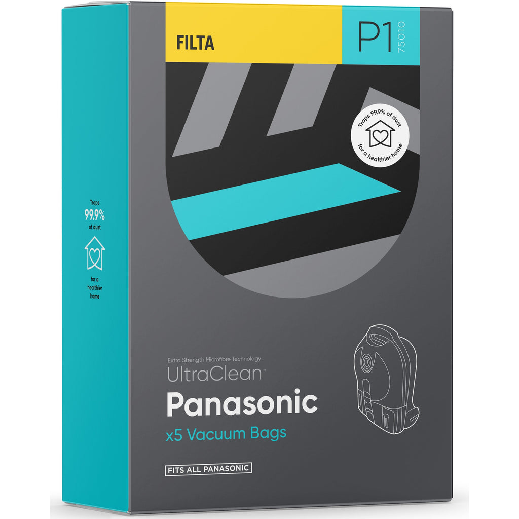 P1 - Ultraclean Vacuum Bags to suit PANASONIC - 5 PACK