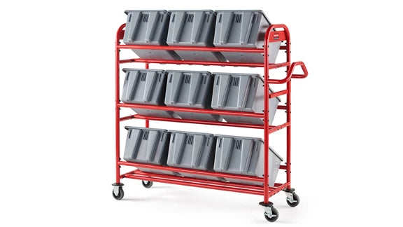 Rubbermaid Tote Picking Cart with Angled Shelves – CHeW - Cleaning ...